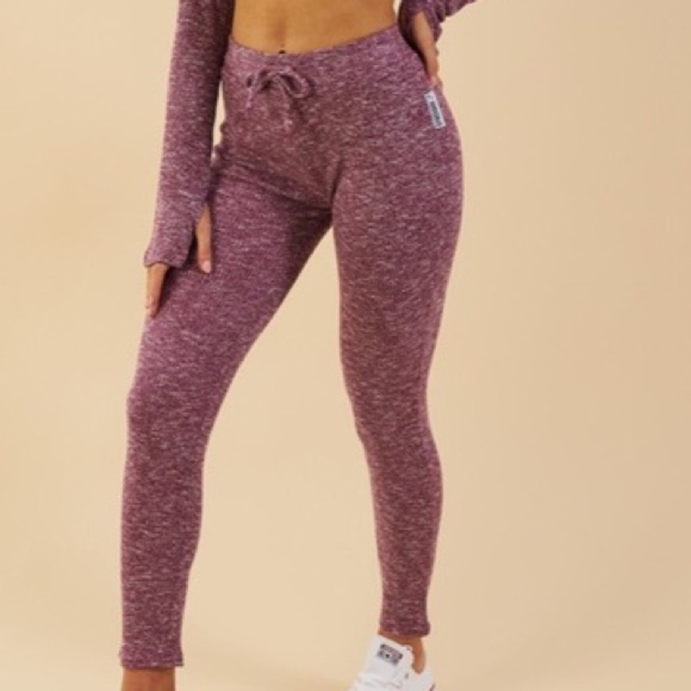 GYMSHARK Purple Marl Slounge Leggings
